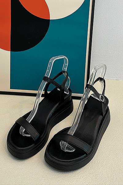 힐톤스트랩샌들 통굽 6cm 여성 신발 여름 슬리퍼
