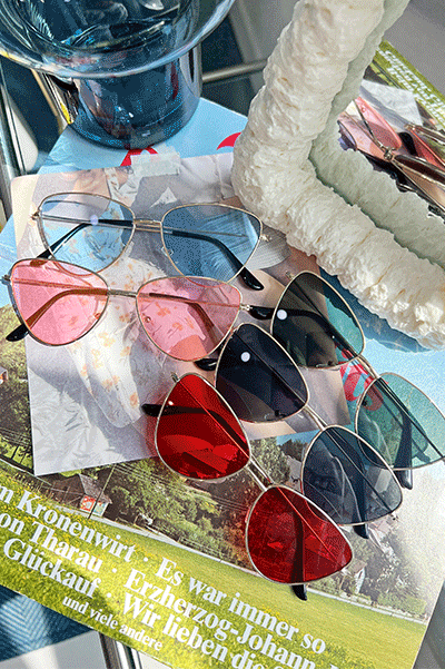 뉴틴트선글라스 컬러 안경 여름 유니크 패션 금테